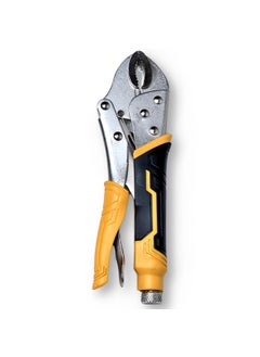ziodic ZIODIC Heavy Duty Locking Pliers 10 Inch Curved Jaw Locking Curved Jaw Grip Welding Clamping Tool  - Image 2
