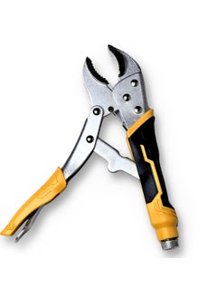 ziodic ZIODIC Heavy Duty Locking Pliers 10 Inch Curved Jaw Locking Curved Jaw Grip Welding Clamping Tool  - Image 1