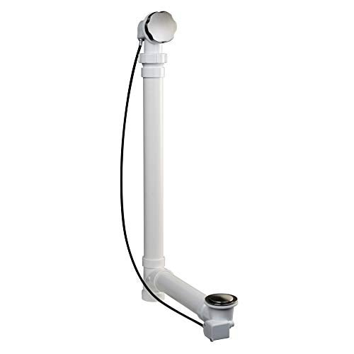 Plumb Pak Keeney 645PVCDSBN Cable Driven PVC Bathtub Drain Kit for Standard Size Tubs, Brushed Nickel - Image 1