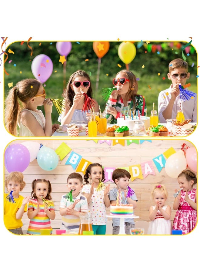 30 PCS Fringe Party Blowers, Party Colorful Blowers for Kids, Party Noise Makers Horns, Colorful Noisemakers Blow Horns Party Whistles for Graduations, Weddings, Birthdays, Family Gatherings, New Years Events (Colorful) - Image 4