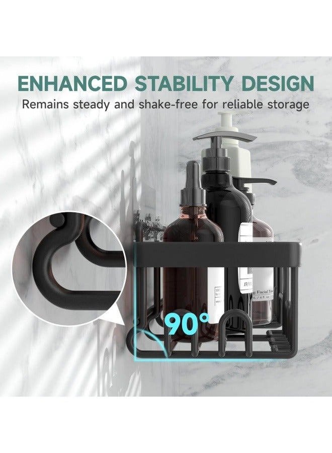 FPC 6 Pack Shower Caddy – Rustproof Stainless Steel Bathroom Shelves, Adhesive No Drill Shower Organizer, Large Capacity Bath & Kitchen Storage, Durable Home Decor Accessories - Image 4