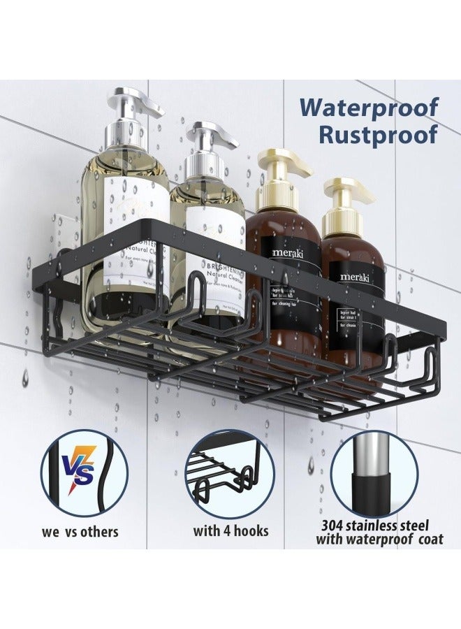 FPC 6 Pack Shower Caddy – Rustproof Stainless Steel Bathroom Shelves, Adhesive No Drill Shower Organizer, Large Capacity Bath & Kitchen Storage, Durable Home Decor Accessories - Image 2