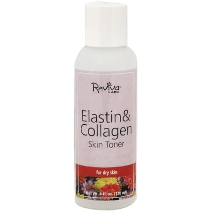 Reviva Labs Elastin Collagen Skin Toner with Vitamin A & E, 4 ounce
