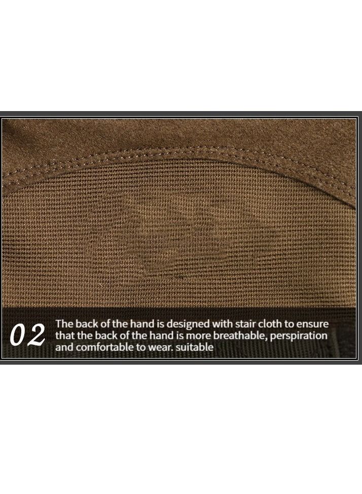 M MIAOYAN M MIAOYAN Tactical Gloves Black Hawk O Kee Outdoor Riding Army Fans Anti-cutting Field Performance Sports Fitness Hard Shell Half Finger Gloves  - Image 4