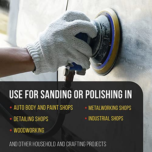 TCP Global 6" Hook & Loop DA Sander & Polisher Backing Plate Pad, 6 Hole Pattern Dustless - Dual-Action Random Orbital Sanding Pad - Low Profile Edge, Medium Density - for Auto Woodworking Sandpaper - Image 5