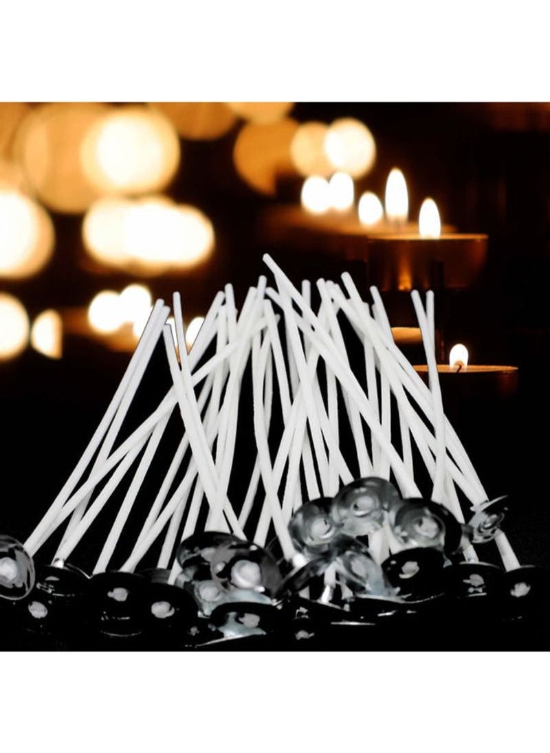 Generic 50 Piece Pre Waxed Candle Wicks White Silver  - Image 3