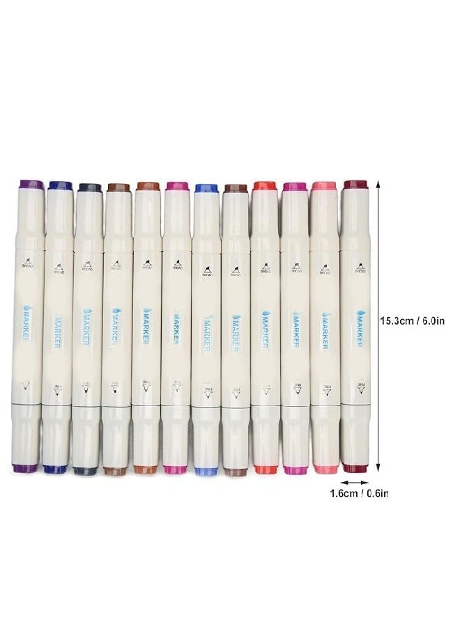 Double Head Acrylic Paint in Rich Colors Quick Drying Packed in Coloring Box for Books, Caricatures and Graffiti (80 Colors),blue