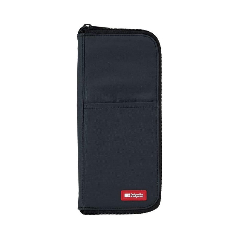 LIHIT LAB Slim Pen/Pencil Pouch, 0.7 Ã— 3.9 Ã— 8.5 Inches, Black (A7652-24) - Image 1