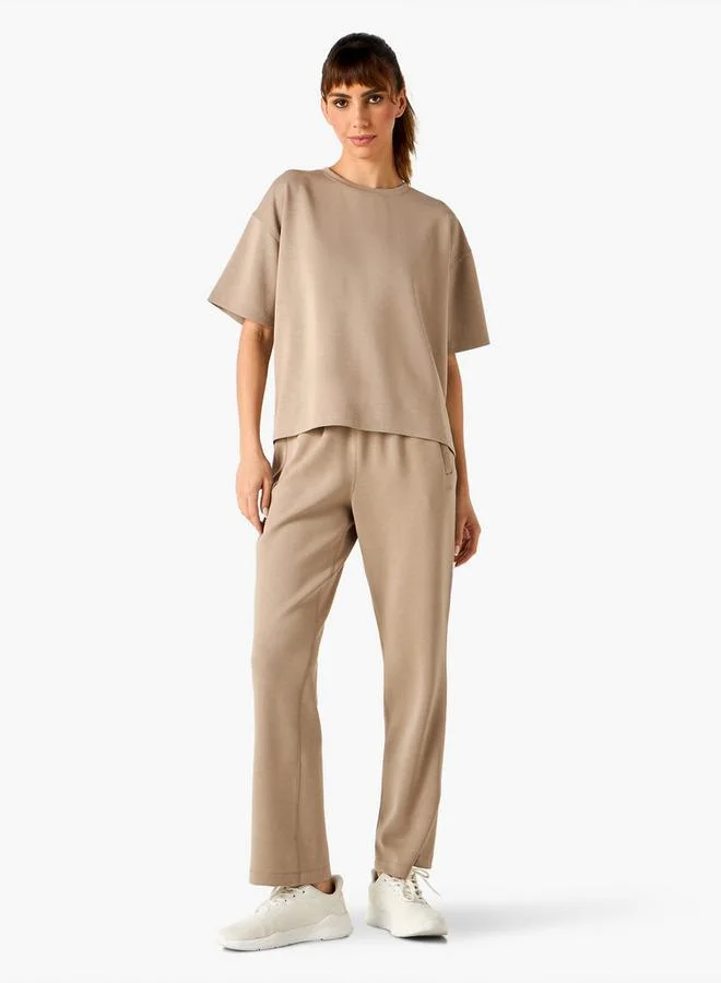 ADOT by Splash Track Pants with Elasticated Waistband and Pockets