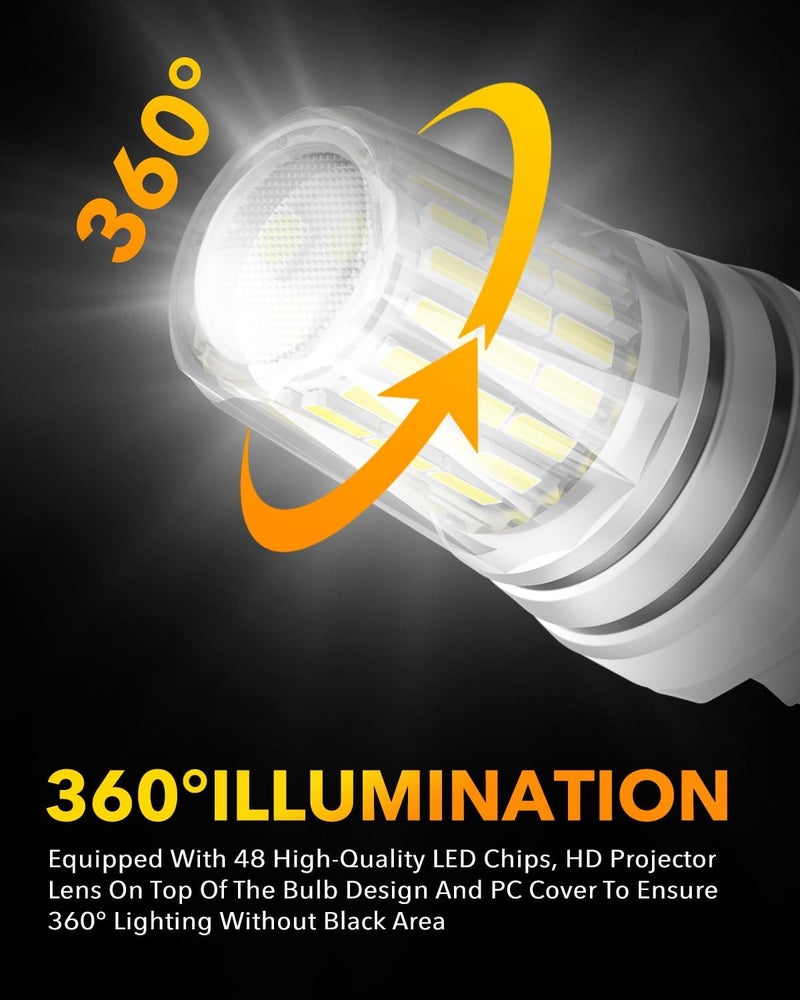 OXILAM 7443 7440 LED Reverse Light Bulb - Pack of 2 - Image 4