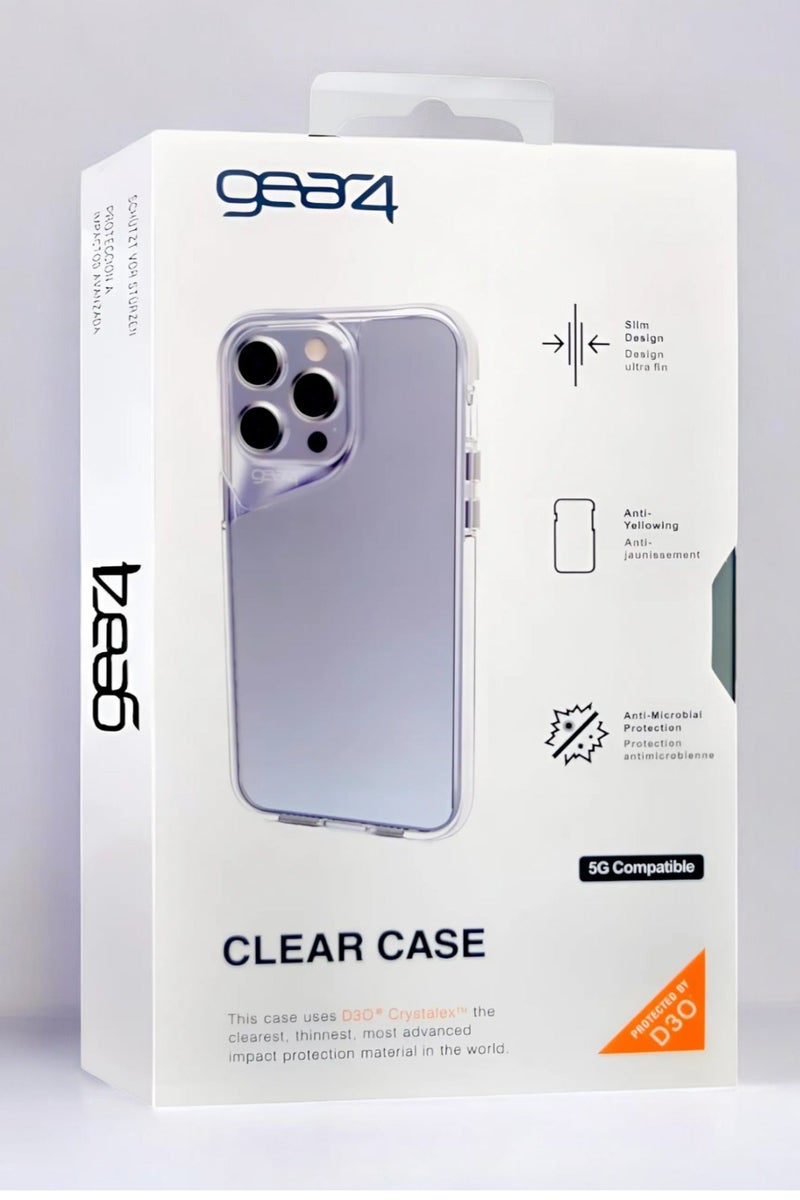 Gear4 iPhone 15 Pro Max, Shockproof Case, Anti-Scratch Protective Cover with MagSafe Wireless Charging, Made of High-Quality TPU - Clear - Image 3
