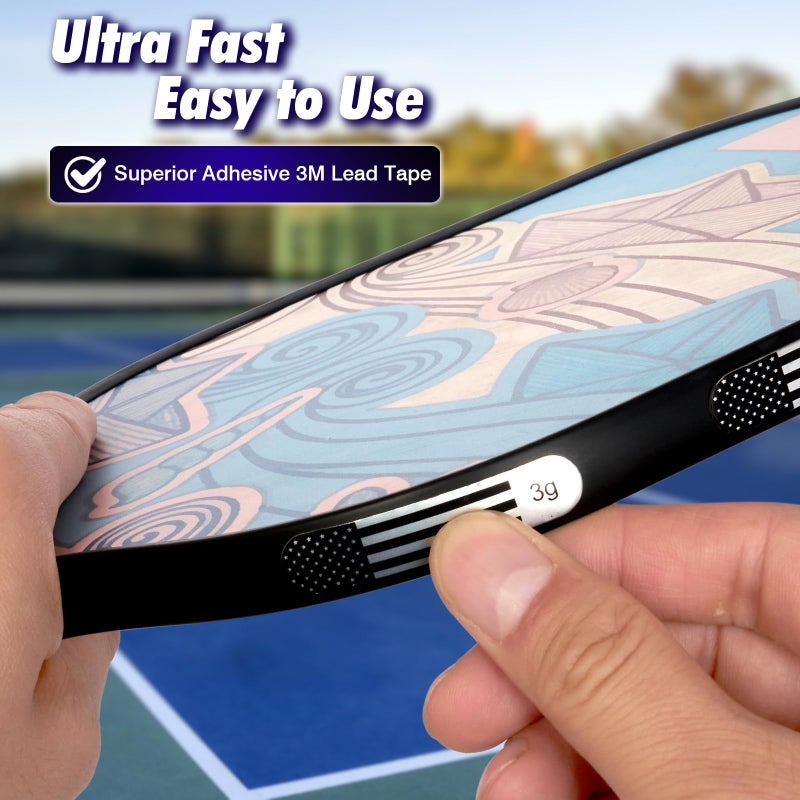 Retrora 20pcs Pickleball Lead Tape - 3M Adhesive Lead Tape for Pickleball Paddles with Storage Box, Weighted 3g Adhesive Strips for Golf Clubs Tennis Racket Increase Control & Power - Image 4