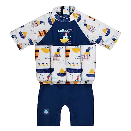 Splash About Sleeved Floatsuit for Babies and Toddlers Learning to Swim (US, Age, 2 Years, 4 Years, Tug Boats) - Image 3