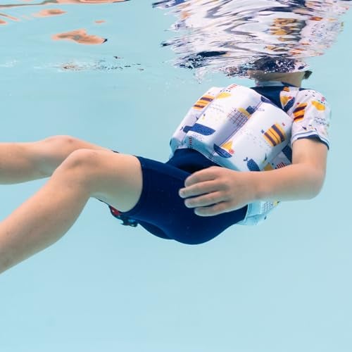 Splash About Sleeved Floatsuit for Babies and Toddlers Learning to Swim (US, Age, 2 Years, 4 Years, Tug Boats) - Image 4