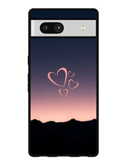 Theodor Protective Case Anti Scratch Shock Proof Bumper Cover For Google Pixel 7a Four Hearts  - Image 1