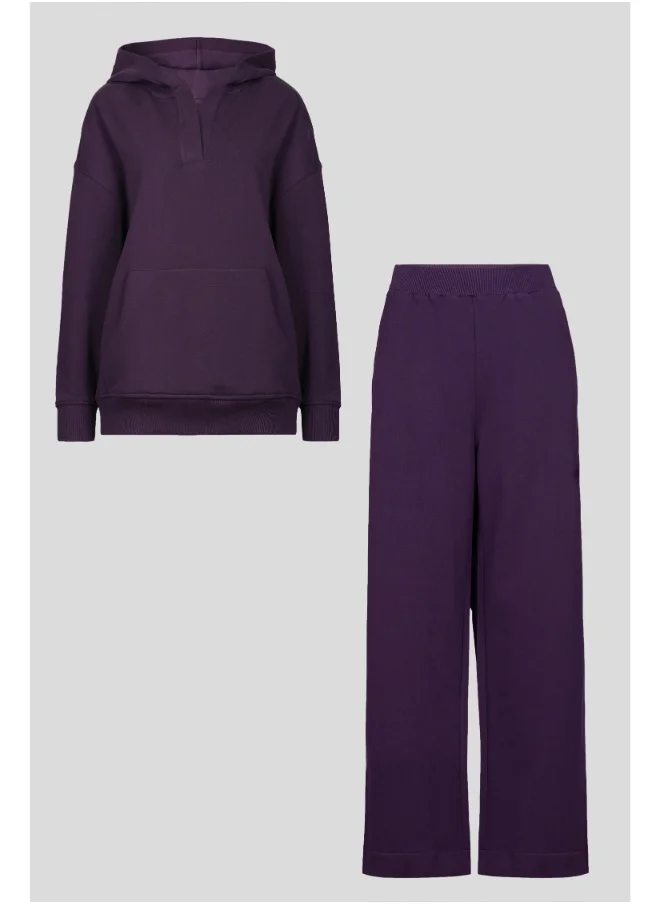 نسيسيرا Bordeaux Terry Hoodie Co-ord Set
