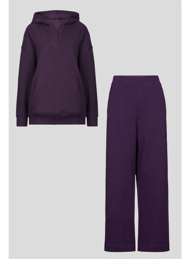 NeceSera Bordeaux Terry Hoodie Co-ord Set