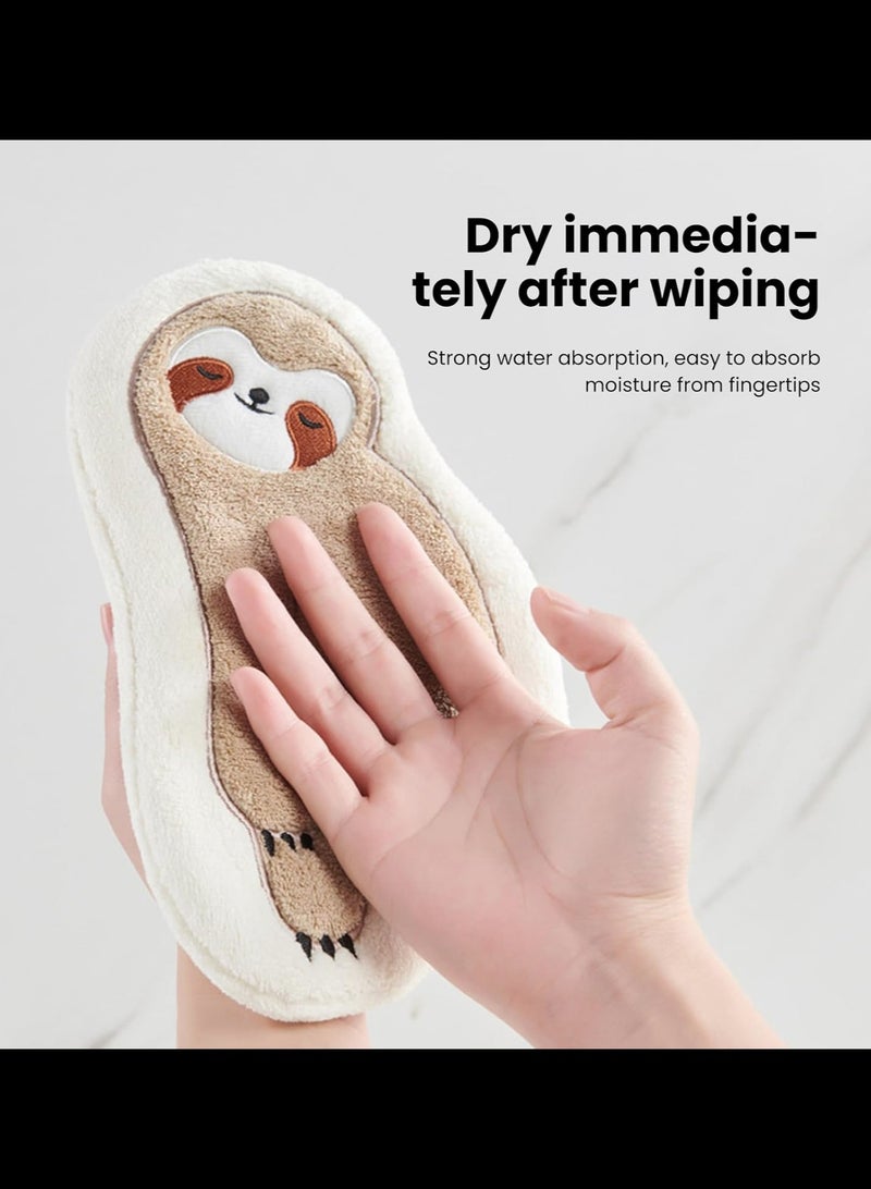 Cute Hand Towels,Soft Coral Velvet Bathroom Towel ,Kitchen Towels Decorative Hand Towels with Hanging Loop - Image 4