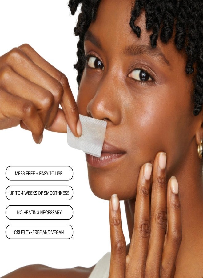 No Mo-Stache Wax Strips for Hair Removal, 12 Count - Hypoallergenic All Skin Types - Facial Hair Removal For Women - Travel Friendly Wax Strips For Lip, Brows, Chin, Face + Post Wax Aloe Cream - Image 4