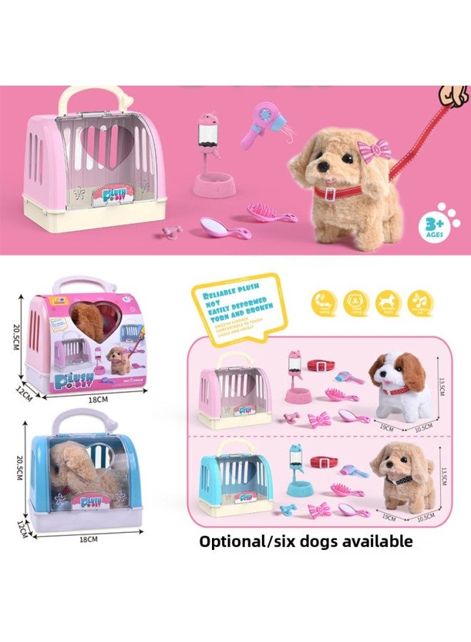Children's Electric Simulation Plush Pet Suit Teddy White Rabbit Cat Walking Can Call Dog Gift Box Gift-Color:Cat Suit Gift Box With Hand Basket (two Optional)  - Image 2