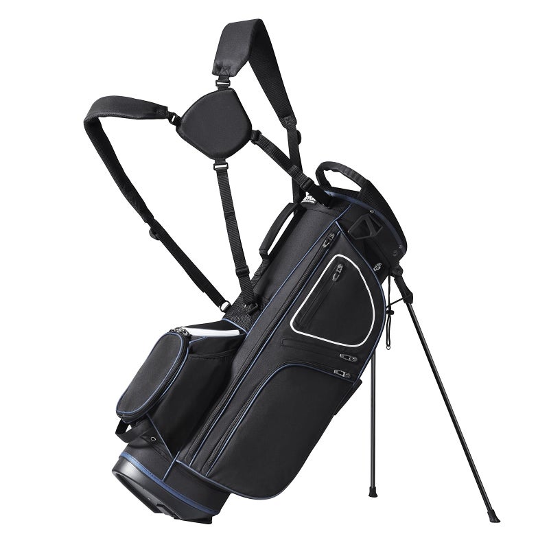 VEVOR Golf Cart Bag with 14 Way Organizer Divider Top, Premium Cart Bag with Stand, Durable Golf Bags with Handles & Dust Cover & Detachable Dual Strap for Men & Women (Black, 10 Pockets) - Image 1