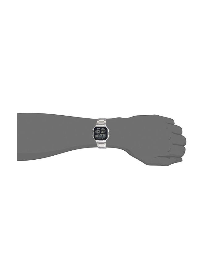 CASIO Men Water Resistant Digital Watch AE-1200WHD-1AVDF - 45 mm - Silver - Image 4