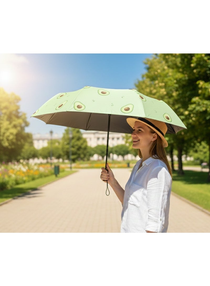 شمسية قابلة للطي واقية من الشمس والمطر | مثالية للسفر بألوان صيفية مبهجة. - Image 2