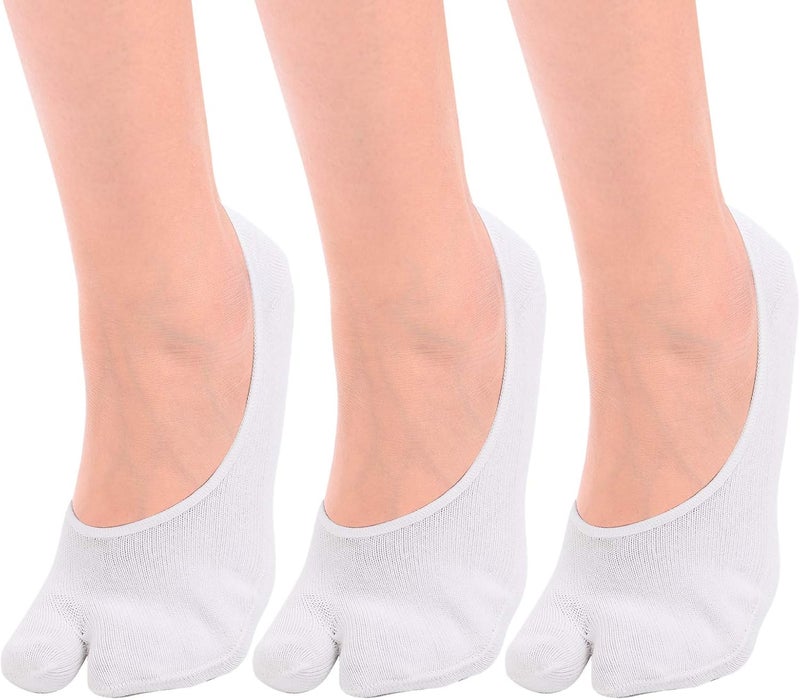 F Flammi No Show Socks Women Tabi Socks Non Slip Flip Flop Socks Low Cut for Sneaker Lofer Boat Shoes - Image 1