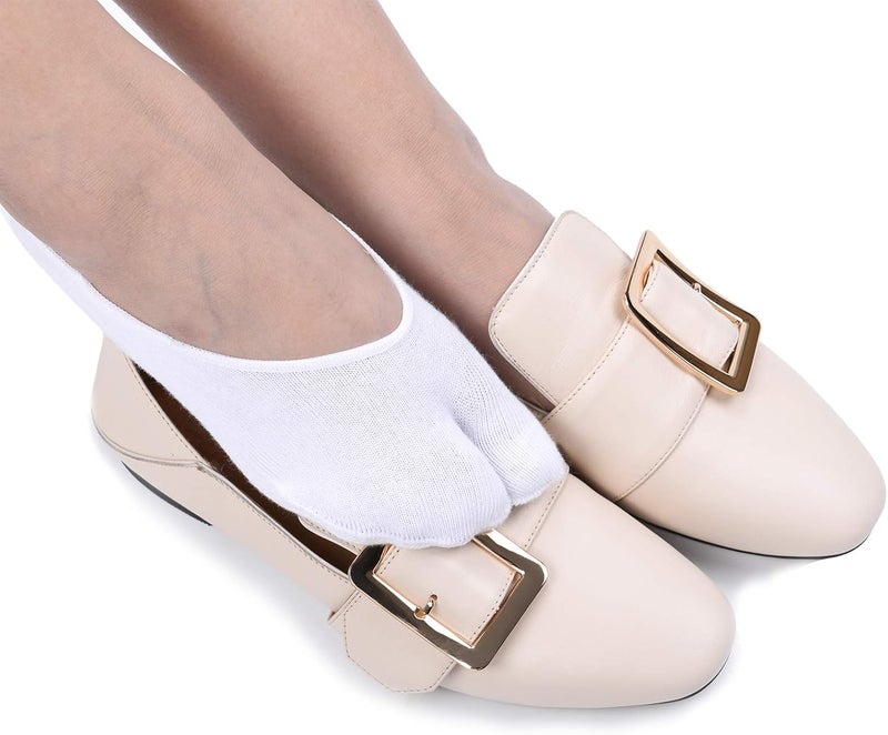 F Flammi No Show Socks Women Tabi Socks Non Slip Flip Flop Socks Low Cut for Sneaker Lofer Boat Shoes - Image 4