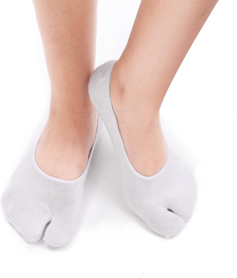 F Flammi No Show Socks Women Tabi Socks Non Slip Flip Flop Socks Low Cut for Sneaker Lofer Boat Shoes - Image 2