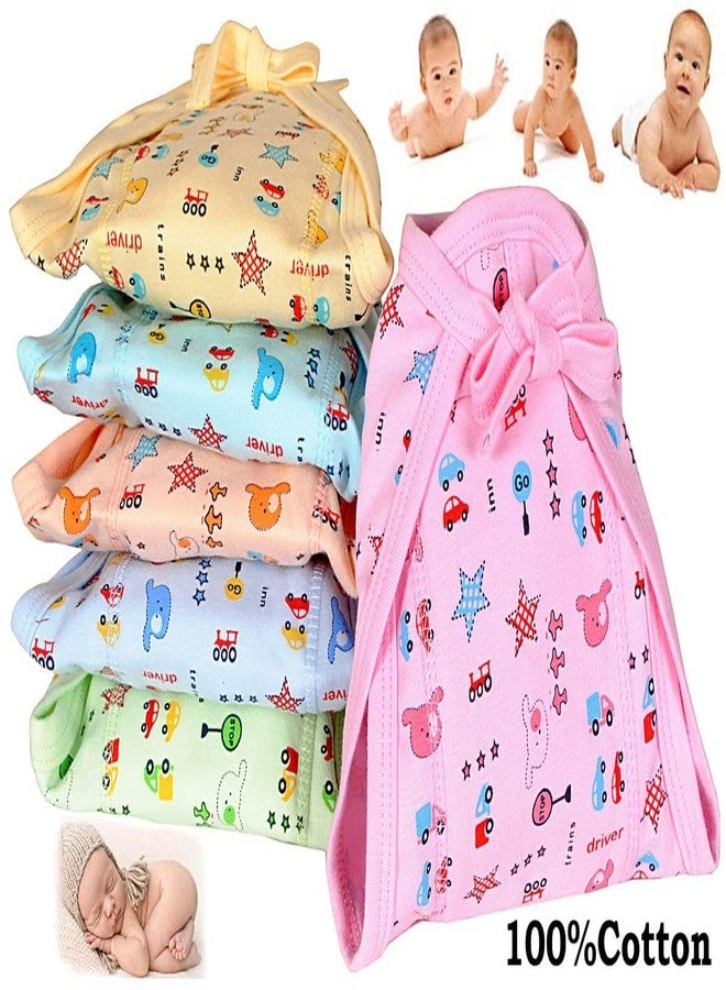 4NEWBIES New Born Baby's Cotton Cloth Langot for New Born 0 to 6 Months Newborn Baby Cloth Diapers, Nappy for Baby Girl and Baby Boy U Shaped Washable and Reusable Nappies Multicolor (Nappy Pack of 30) - Image 2