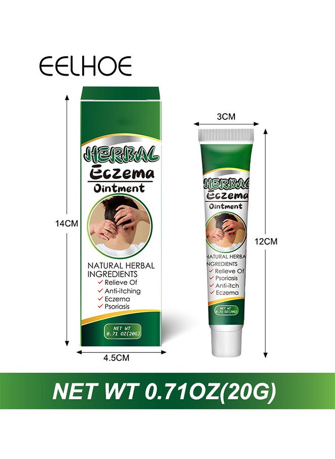 EELHOE - Treatment Psoriasis Eczema Cream Antibacterial Antipruritic Dermatitis Herbal Ointment Anti-itch Medical Plaster - Image 1