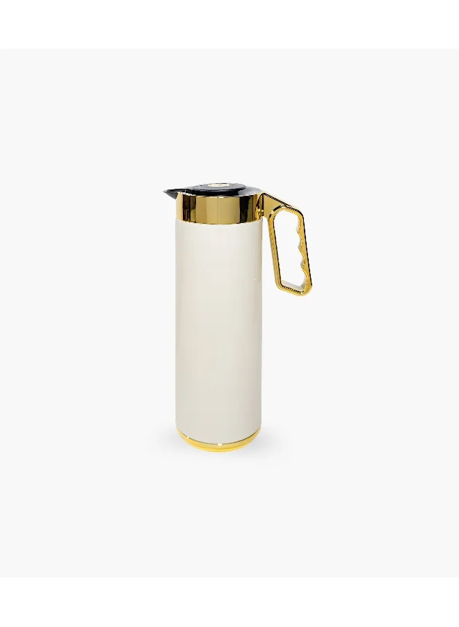 Roomours Cylinder Thermos 1L Beige And Gold