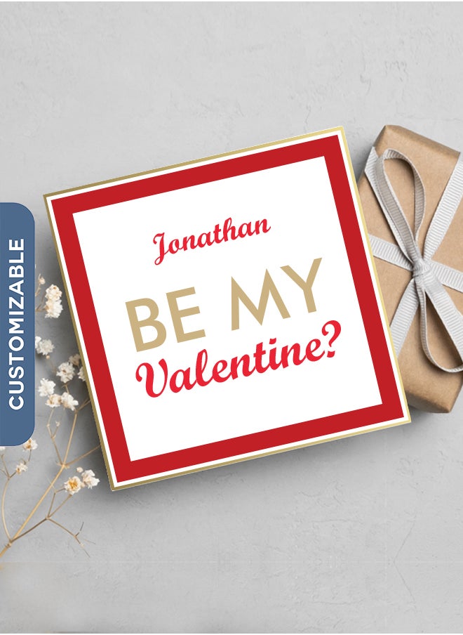 Share the Love Be my Valentine? - Personalised Greeting Card  - Image 1