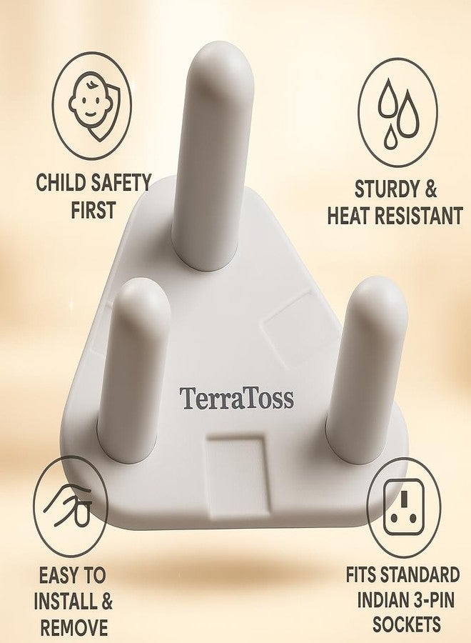 TerraToss Switch Board Cover for Kids Safety [6 Piece] | Socket Protector for Kids | Plug Protector Baby Safety 1Pcs-Power Plug(15A), 5Pcs-Normal Plug(5A) (6 Pieces) - Image 4