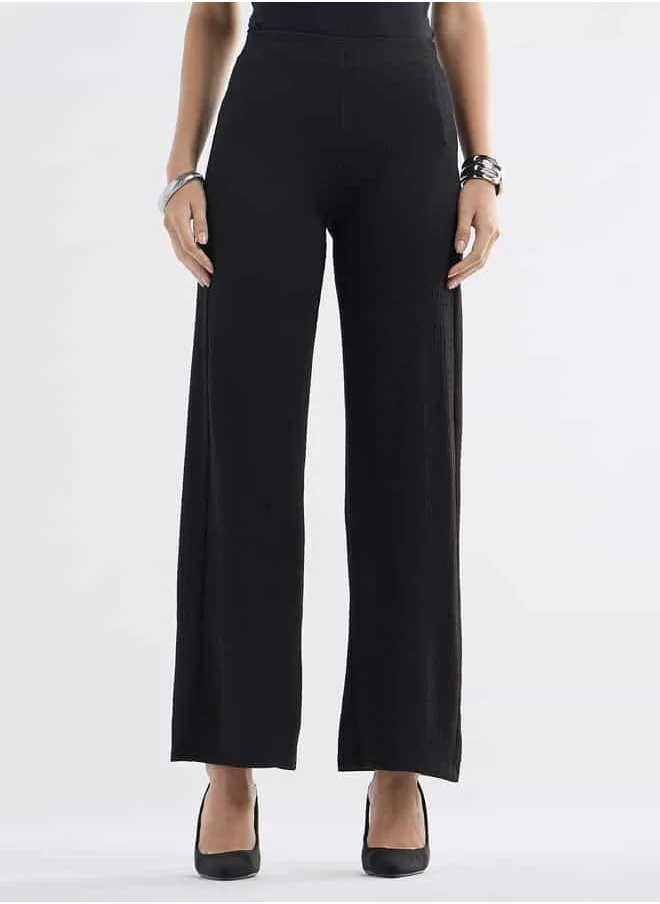 FAV Textured Wide Leg Pants