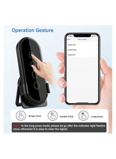 KASTWAVE ZigBee Remote, Tuya Smart Remote, WiFi Smart Wall Light Switch, No Wires Required ZigBee Remote Switch with Glass Panel, 4 Gang Smart Switch Black, Work with Tuya APP  - Image 5