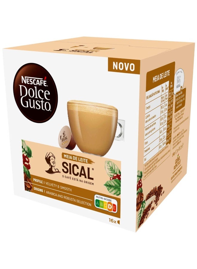 Dolce Gusto Nescafe Sical Meia De Leite -  Compatible - 16 Capsules - Image 2
