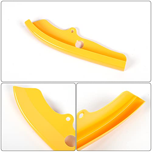 Hoolcar Front Bumper Lip Splitter Protector Front Shovels Cover for 2015-2021 Dodge Challenger Scat Pack R/T GT SRT Plus, Yellow, 2PCs - Image 4