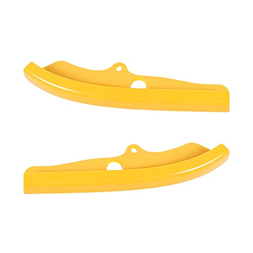 Hoolcar Front Bumper Lip Splitter Protector Front Shovels Cover for 2015-2021 Dodge Challenger Scat Pack R/T GT SRT Plus, Yellow, 2PCs - Image 2