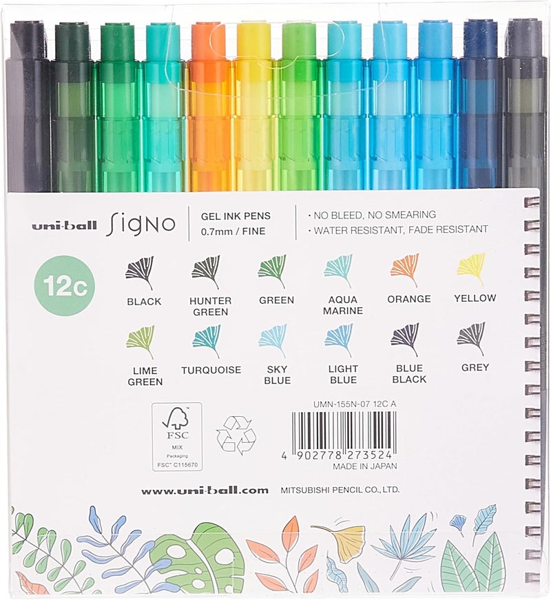 Uniball Uni-Ball Signo Gel Ink Pen Set - 12 Colors - Image 2