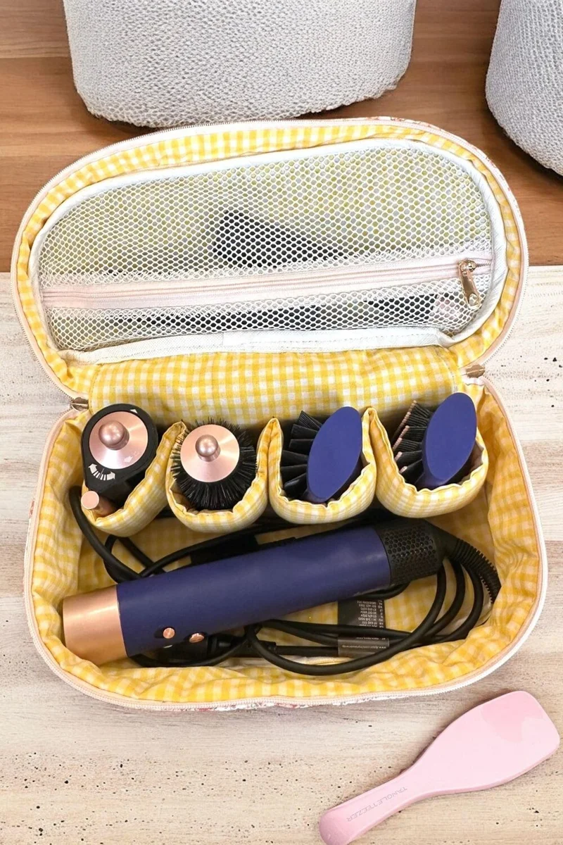 Bahels Pinterest Pattern Crispy Flower Compartment For All Hair Styling Xl Size Bag Travel Bag