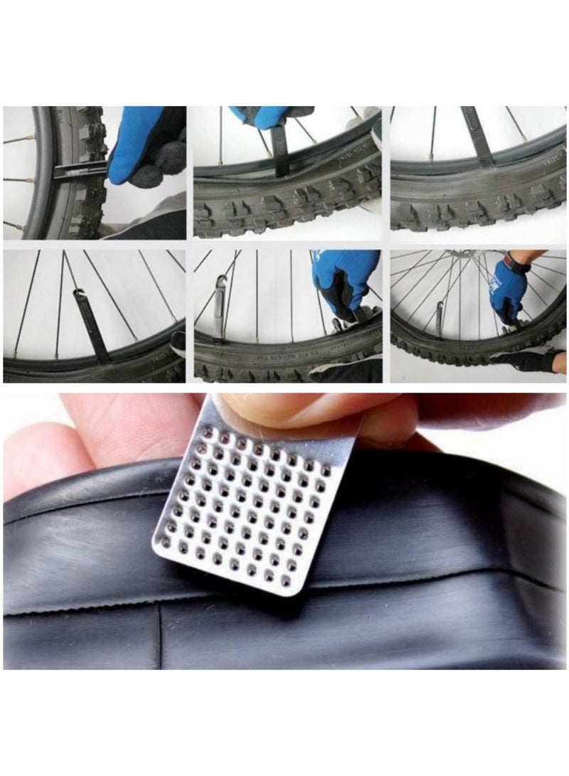 Generic Portable Bicycle Tire Repair Kit with Rubber Patch Glue and Lever Set for Bike MTB Moto Cycling Flat Tire Fix Tools Emergency Roadside Repair Kit  - Image 5
