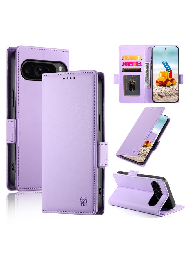 S-TOP Case For Google Pixel 9 Pro Side Buckle Magnetic Frosted Leather Phone Case - Image 1