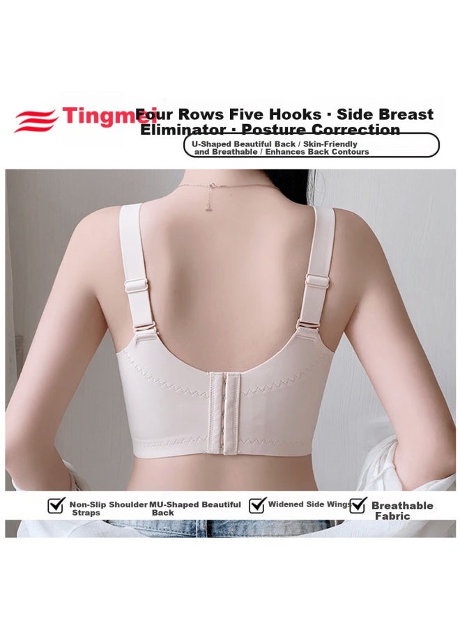 GRACEWELL Tingmei Shaping Bra For Women, Small Chest, Push-up, Side Support, Anti-sagging, Wireless Lace Bra - Image 2