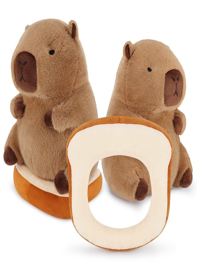 Achwishap Capybara Plush,Cute Plushies Capybara Stuffed Animal,Soft Capybara Plush Toys,Kawaii Plush Stuffed Toys with Wearable Bread Plushies Gifts for Kids Adults Birthday(Capybara Bread,12”) - Image 2