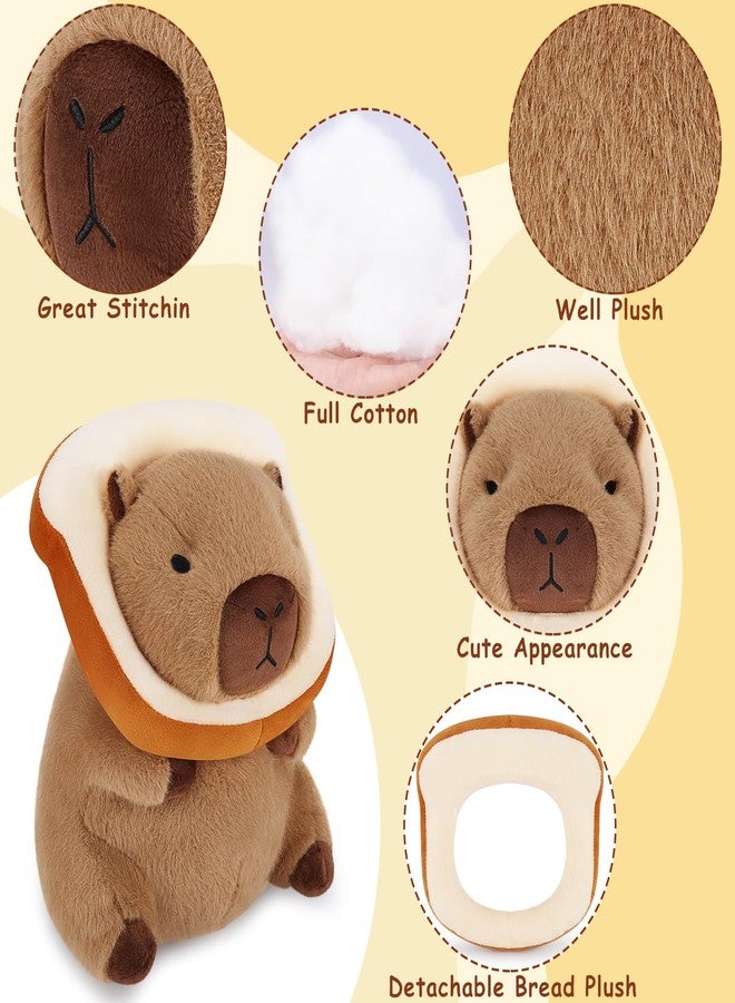 Achwishap Capybara Plush,Cute Plushies Capybara Stuffed Animal,Soft Capybara Plush Toys,Kawaii Plush Stuffed Toys with Wearable Bread Plushies Gifts for Kids Adults Birthday(Capybara Bread,12”) - Image 5