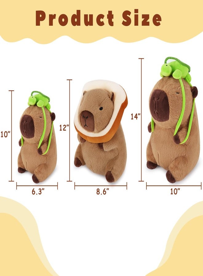 Achwishap Capybara Plush,Cute Plushies Capybara Stuffed Animal,Soft Capybara Plush Toys,Kawaii Plush Stuffed Toys with Wearable Bread Plushies Gifts for Kids Adults Birthday(Capybara Bread,12”) - Image 3