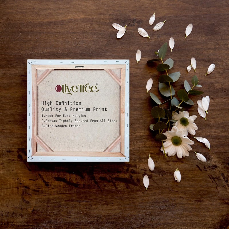 Olive Tree Buddha Wall Art Canvas Painting for Home Drawing Room Office Hotels DecorWooden Frame with Modern Style Hanging Art Perfect for Wedding Anniversary Gift SIze 24x24 Inch - Image 5