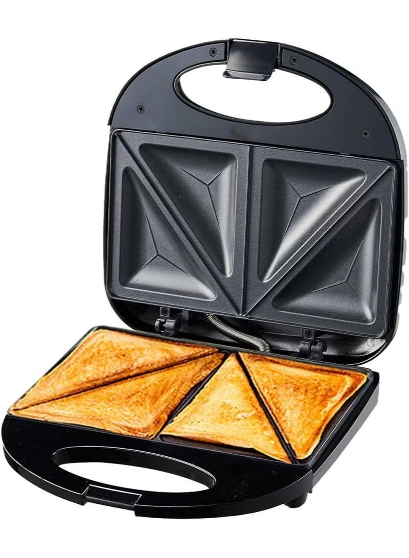Electric Sandwich Maker with Interchangeable Plates Non Stick Grill Waffle and Toast Maker Fast Heating Easy Cleaning Compact Design for Home Kitchen
